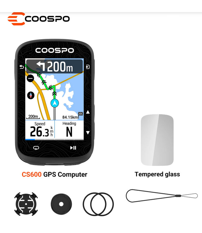 GPS Fietscomputer  CS600 met Kaartnavigatie