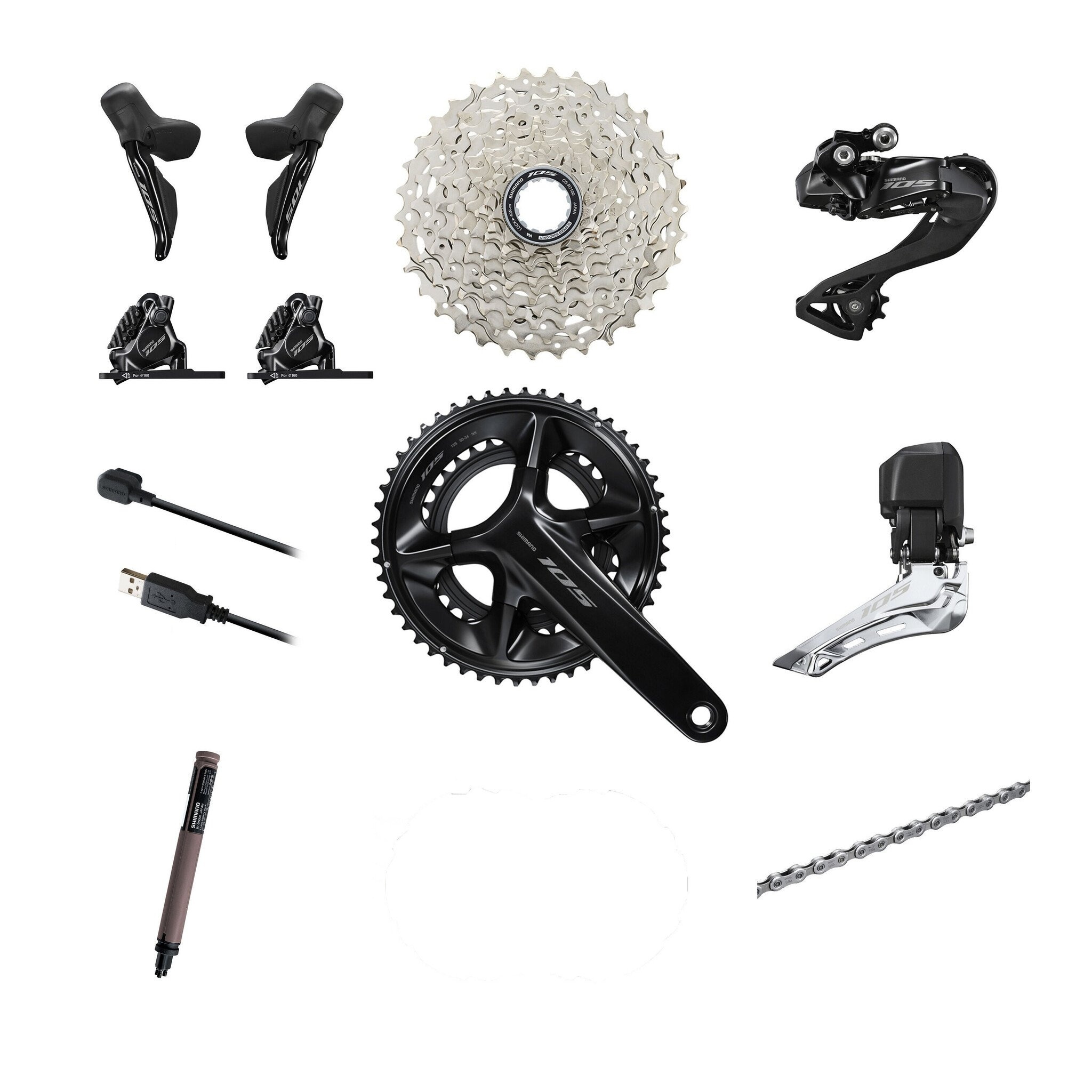 Shimano 105 Di2 Disc R7170 Groepset | Bestel je hier met KORTING
