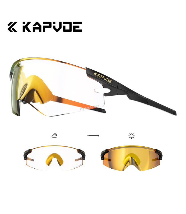 Kapvoe K410 Sportbril – Fotochromatische frameless fietsbril