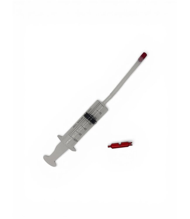 Tubeless Sealant Injector 60 ml + Aluminium Ventielkern Tool