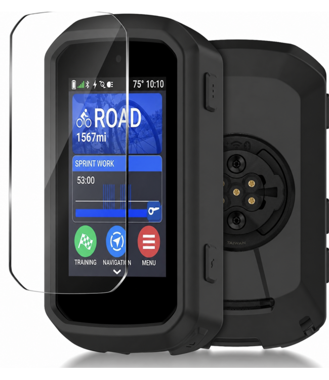 Siliconenhoes + Screenprotector geschikt voor Garmin Edge 550