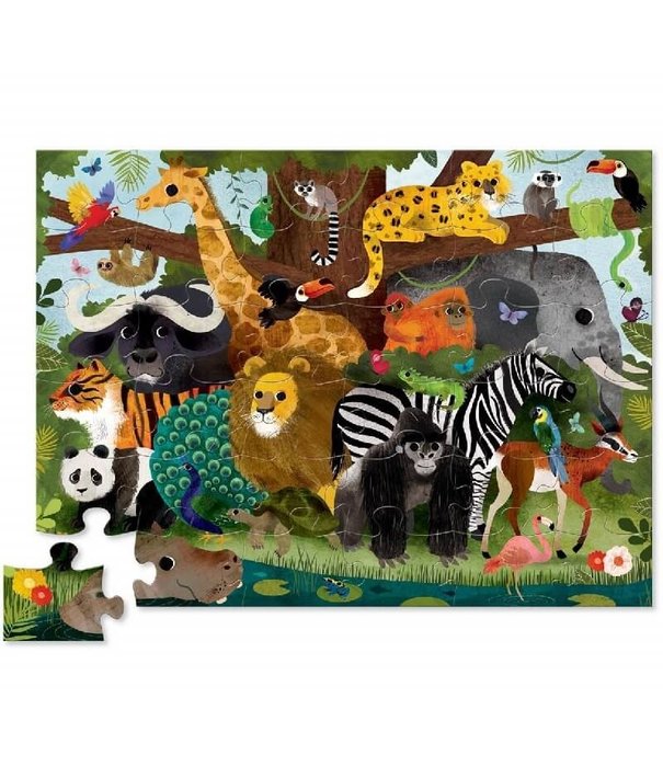 Crocodile Creek Crocodile Creek - Vloerpuzzel Jungle Friends (36-delig) | 3+