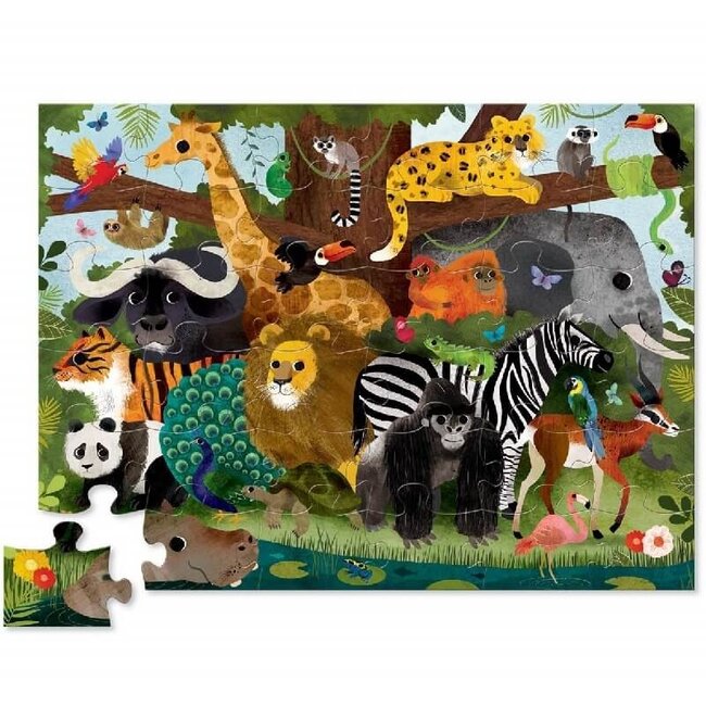 Crocodile Creek - Vloerpuzzel Jungle Friends (36-delig) | 3+