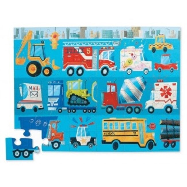 Crocodile Creek - Vloerpuzzel  Vehicles (36-delig) | 3+