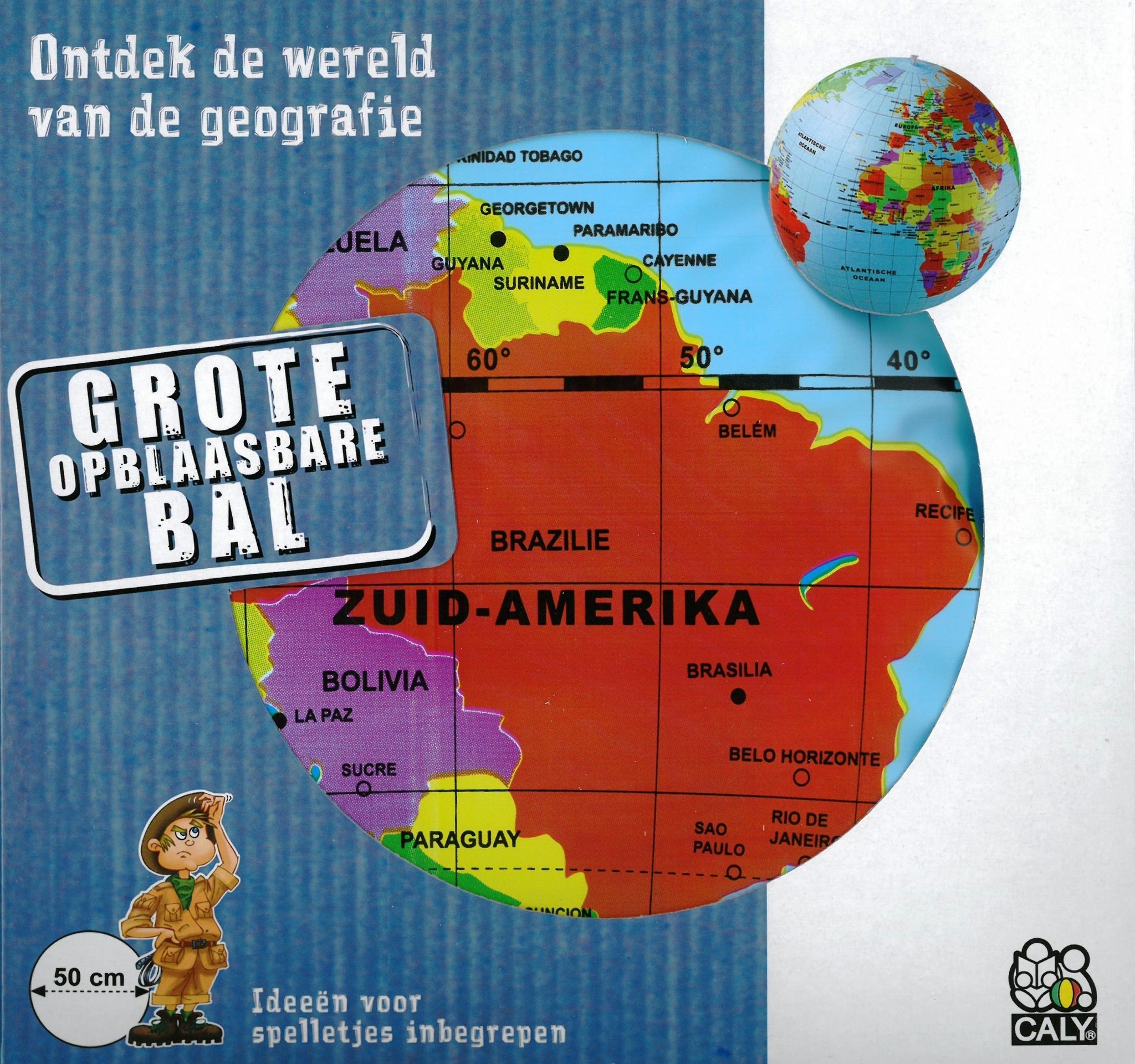 maandag snor verrassing Opblaasbare Wereldbol Maxi Globe (50 cm) - JUTTER & Co.