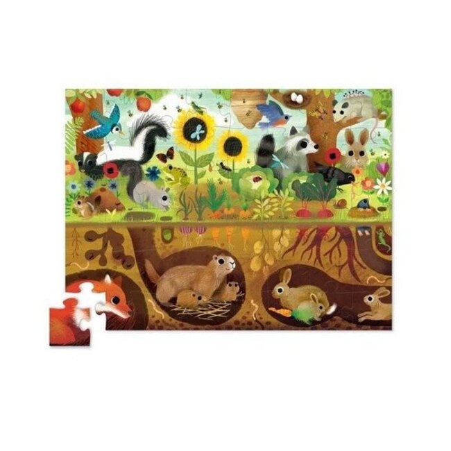 Crocodile Creek -  Puzzel Above & Below - Tuin (48-delig) | 4+