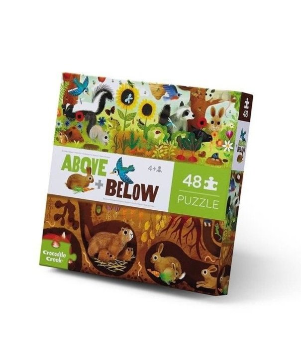 Crocodile Creek Crocodile Creek -  Puzzel Above & Below - Tuin (48-delig) | 4+