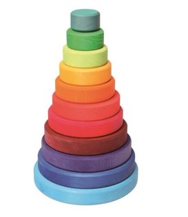 Houten Stapeltoren - Regenboog