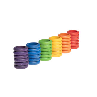 Grapat Houten Ringen (36-delig)
