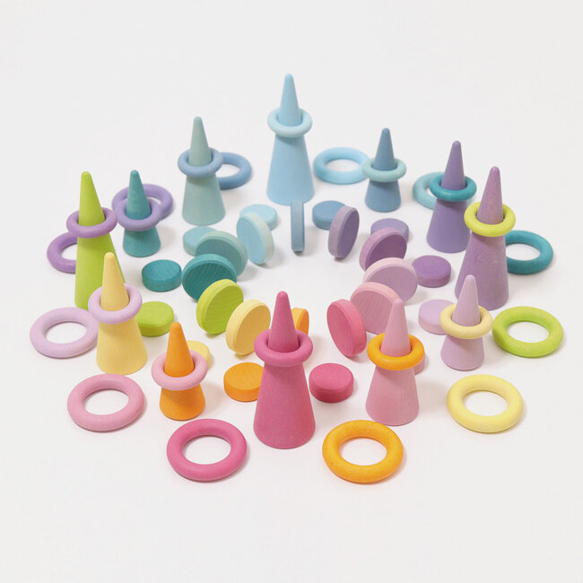 Grimm's - Houten Munten - Pastel (24-delig)