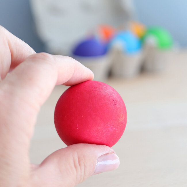 Grimm's - 6 Houten Ballen - Regenboog