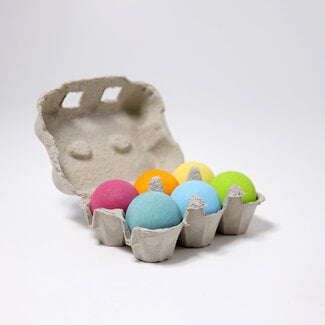 Grimm's  6 Houten Ballen - Pastel