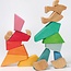 Grimm's -  Set Regenboog Blokkenpuzzel Leeuw