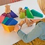 Grimm's -  Set Regenboog Blokkenpuzzel Leeuw