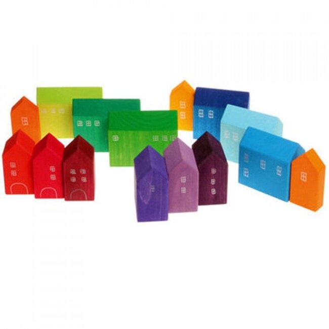 Grimm's - Bouwblokken Kleine Houten Huisjes