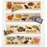 EXIT || Cubey - Houten Puzzel - Dieren uit de Tuin (6-delig)