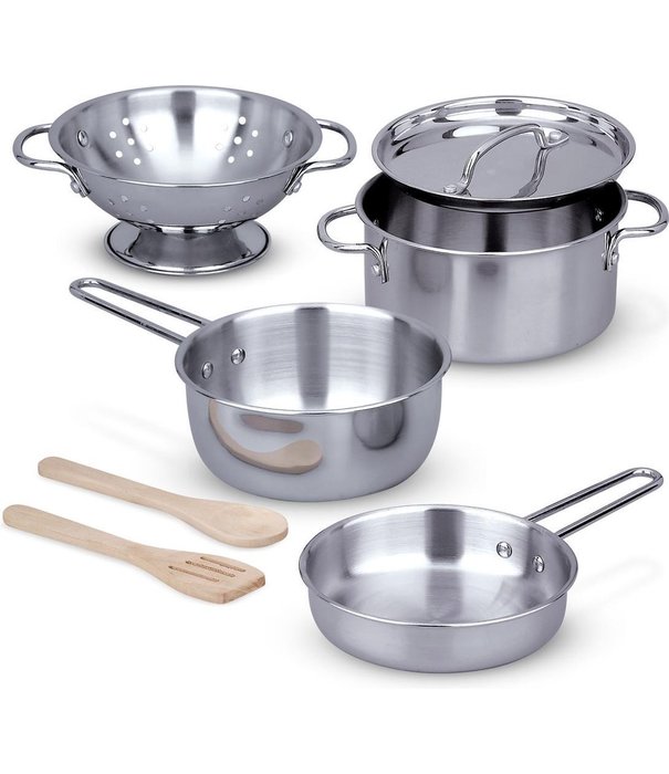 Bigjigs Melissa & Doug - Speelgoed Pannenset met Rek