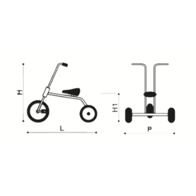 Italtrike Atlantic Walker - Driewieler Loopfiets 1+