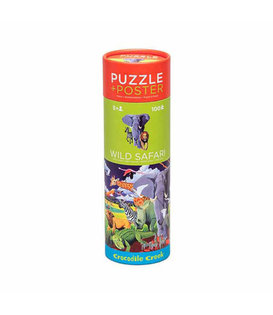 Puzzel & Poster Wild Safari  (100-delig) | 5+