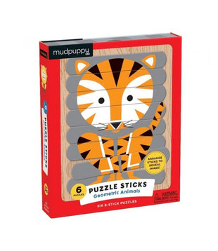 Puzzel Sticks - Geometric Animals (6x 8-delig)
