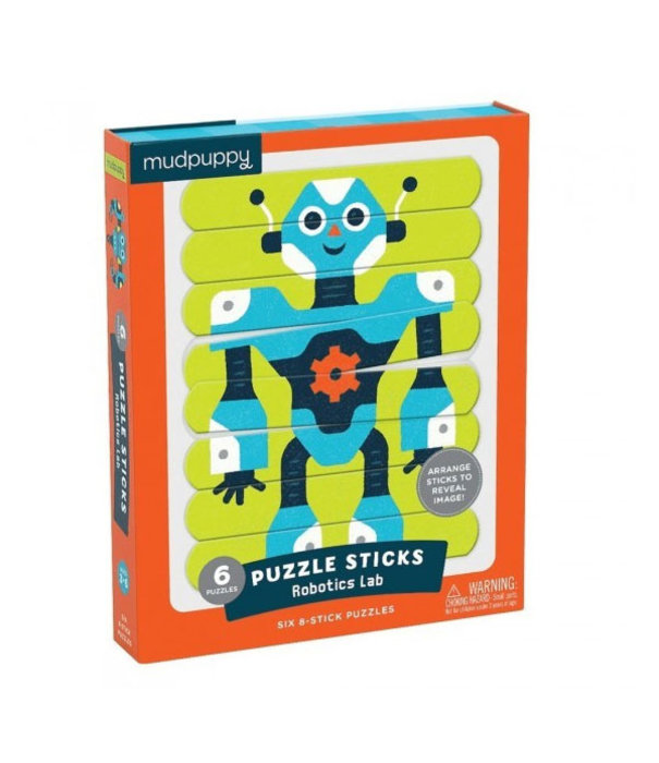 Mudpuppy Mudpuppy Puzzel Sticks - Robotics Lab (6x 8-delig)