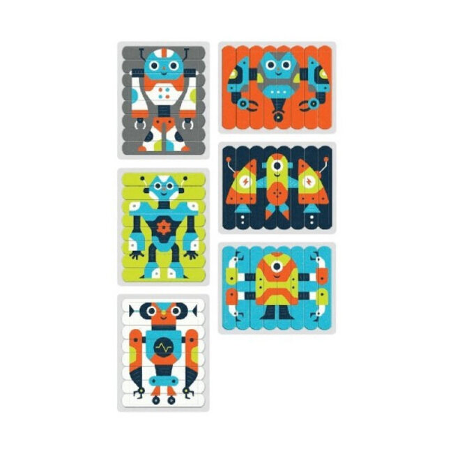 Mudpuppy Puzzel Sticks - Robotics Lab (6x 8-delig)