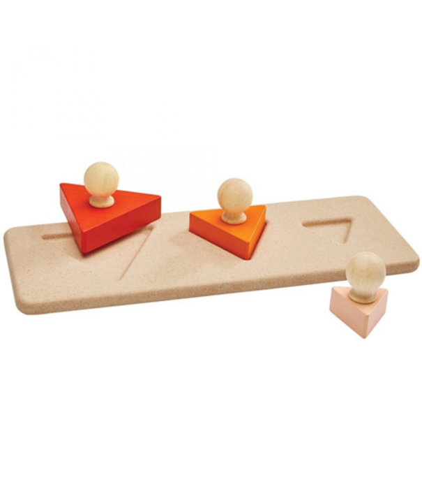 Plan Toys Plan Toys - Houten Vormen Puzzel - Driehoek