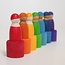 Grimm's - Houten Vriendjes in Bakjes - Regenboog (7 stuks)