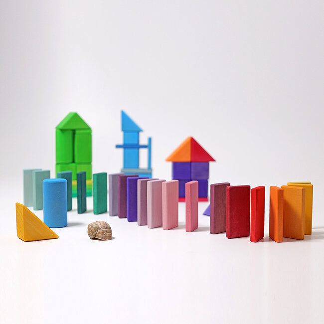 Grimm's- Houten Vormen & Kleuren Set (70-delig)