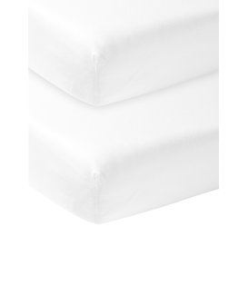 Jersey Hoeslaken 60x120 cm (set van 2) - Wit