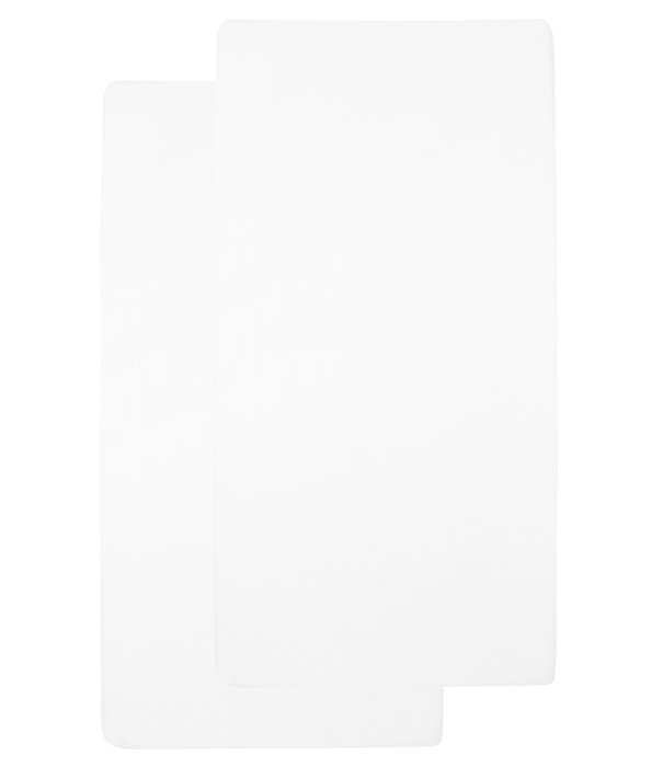 Meyco Meyco - Ledikant Jersey Hoeslaken Wit || 2-pack