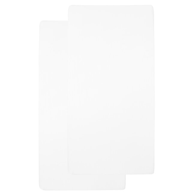 Meyco - Ledikant Jersey Hoeslaken Wit || 2-pack