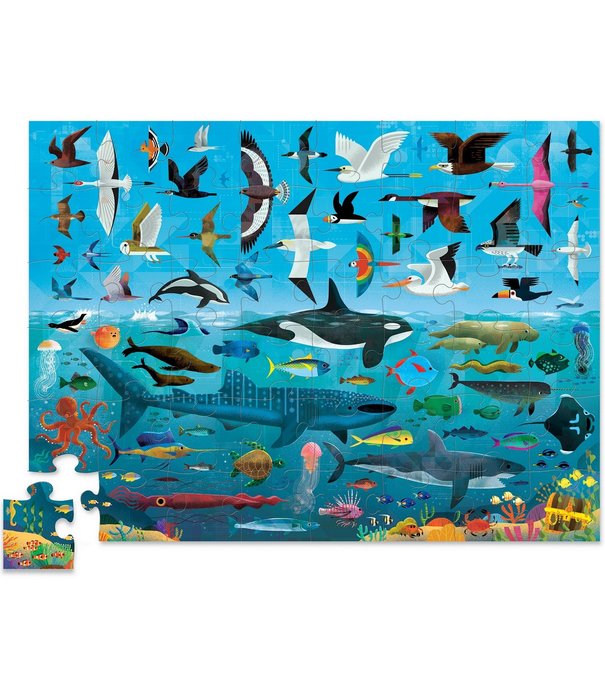 Crocodile Creek Crocodile Creek - Puzzel Above & Below - Sea & Sky (48-delig) | 4+
