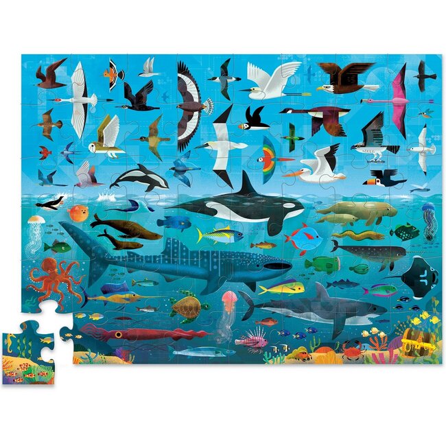 Crocodile Creek - Puzzel Above & Below - Sea & Sky (48-delig) | 4+
