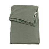 Meyco - Ledikantdeken Knit Basic - Forest Green & Velvet 100x150cm