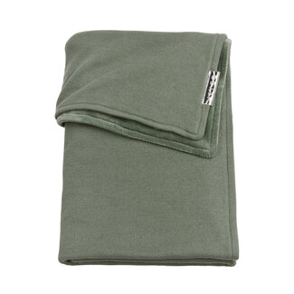 Meyco Ledikantdeken Knit Basic - Forest Green & Velvet 100x150 cm