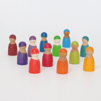 Grimm's  Houten Vriendjes - Regenboog (12-delig)