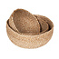 Dixie Jute Gevlochten Manden Rond Set (3-delig)