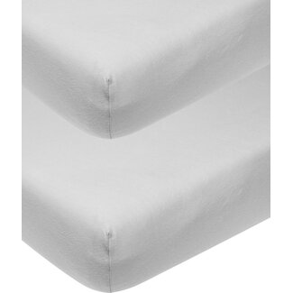Meyco Wieg Jersey Hoeslaken - Lichtgrijs (2-Pack)