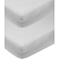 Meyco Wieg Jersey Hoeslaken - Lichtgrijs (2-Pack)