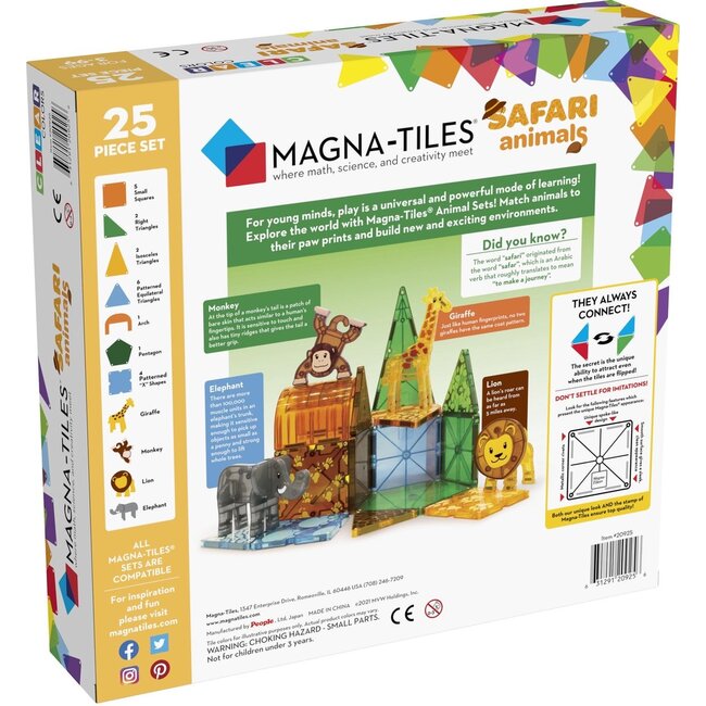 Magna-Tiles - Safari Animals  Dieren Set (25-delig)