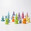 Grimm's - Houten Bouw Ringen - Pastel (24-delig)