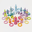 Grimm's - Houten Bouw Ringen - Pastel (24-delig)