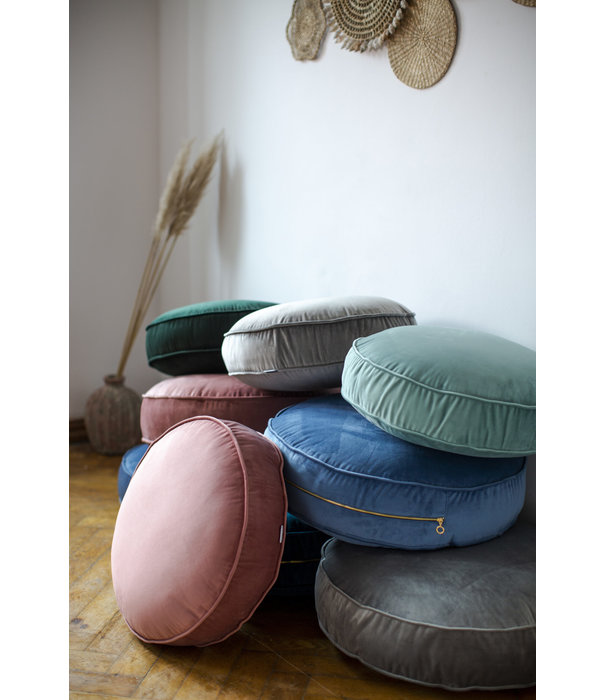 Betty's Home Betty's Home - Big Pouf Kussen Velvet - Geel