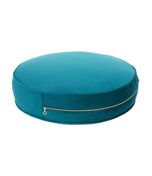 Big Pouf Kussen Velvet - Petrol Blauw