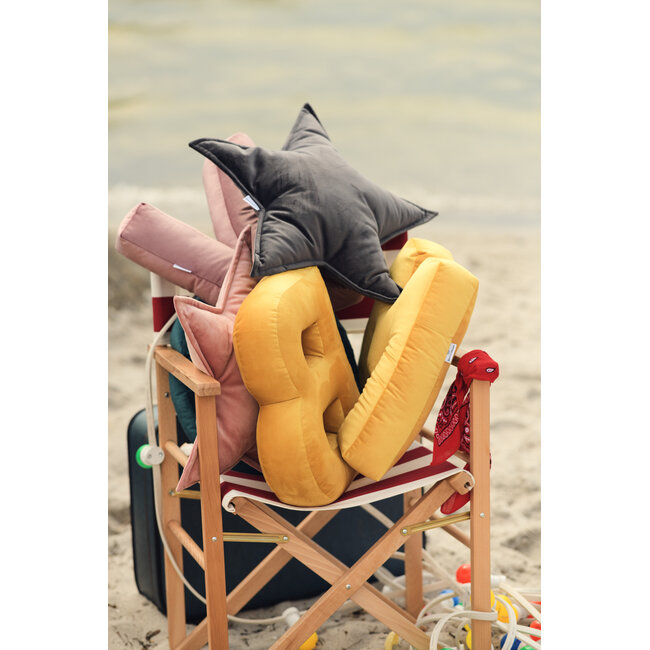 * Betty's Home - Velvet Kussen Ster - Geel (50 cm)