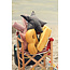 * Betty's Home - Velvet Kussen Ster - Geel (50 cm)