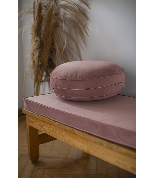 Betty's Home Betty's Home - Big Pouf Kussen Velvet - Oud Roze