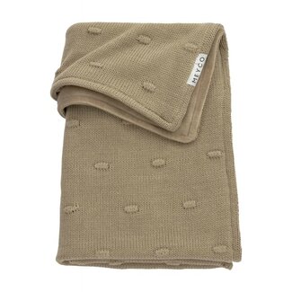 Meyco Wiegdeken Velvet Knots - Taupe 75x100cm