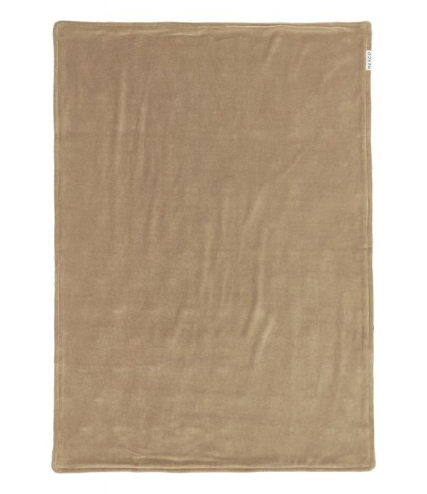 Meyco Meyco - Wiegdeken Velvet Knots - Taupe 75x100cm